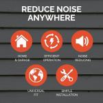 Zombiebox Universal Generator Exhaust Extension Silencer Kit with Insulated Through-Wall Mounting Plate - Includes 3 Adapters - Fits All portable Generators