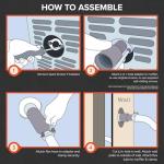 Zombiebox Universal Generator Exhaust Extension Silencer Kit with Insulated Through-Wall Mounting Plate - Includes 3 Adapters - Fits All portable Generators
