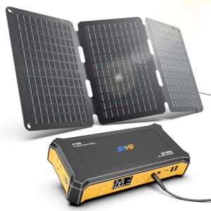 JIYHF 99.9Wh Portable Power Station with Solar Panel