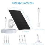 VUEBEE 2W Solar Panel Set for Outdoor Cameras