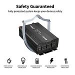 1500W 12V to 110V Power Inverter with 3 Outlets