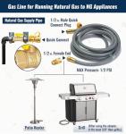 CALPOSE 25ft Natural Gas Grill Hose with Connectors