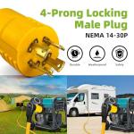 Portvoi 30A to 20A Generator Adapter for EV Charging