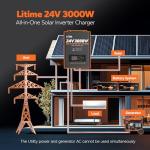 LiTime 24V 3000W Solar Inverter Charger 60A