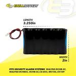 Exell 7.2V 1000mAh NiCD Alarm Backup Battery