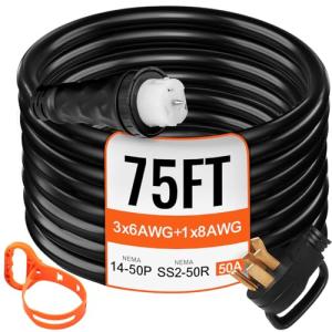 Vevor 75Ft 50 Amp Generator Extension Cord