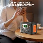 HOWEASY 260W Portable Solar Generator with Battery