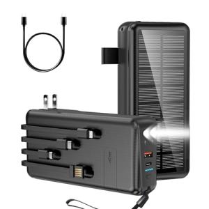 Boogostore 50000mAh Solar Power Bank Fast Charger