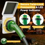 30 Amp 75 Ft RV Power Extension Cord with Adapter