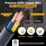 30 Amp 75 Ft RV Power Extension Cord with Adapter