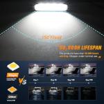 Nilight 72W LED Navigation Lights for Boats