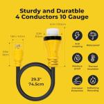 30 Amp to 50 Amp Power Adapter Cord