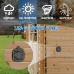 15 Amp Power Inlet Socket with Extension Cord