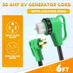 Kanayu 50 Amp RV Generator Extension Cord 6 FT