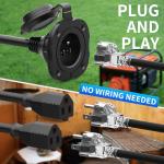 15 Amp Power Inlet Socket with Extension Cord