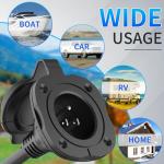 15 Amp Power Inlet Socket with Extension Cord