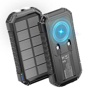 Riapow 27000mAh Solar Power Bank with Fast Charging