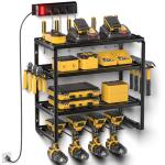 Wall Mount Tool Organizer with Charging Station