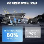 100W Bifacial Solar Panel for RVs and Camping