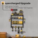 Wall Mount Tool Organizer with Charging Station