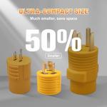 MECMO 30 Amp RV Generator Adapter L5-30 to TT-30