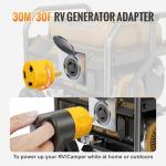 MECMO 30 Amp RV Generator Adapter L5-30 to TT-30