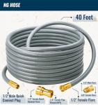 CALPOSE 40 ft 1/2" Natural Gas Grill Hose