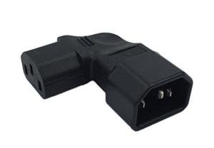 Right Angle IEC Power Extension Adapter C14 to C13