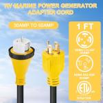 30Amp Generator Adapter Cord for RV & Marine