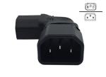 Right Angle IEC Power Extension Adapter C14 to C13
