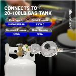 BlueStars 10FT Propane Regulator Hose & Gauge