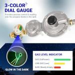 BlueStars 10FT Propane Regulator Hose & Gauge