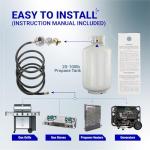 BlueStars 10FT Propane Regulator Hose & Gauge