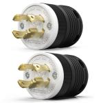 ELEGRP NEMA L14-30P Locking Plug Adapter (2 Pack)