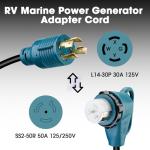 HonestRv 30A Generator Extension Cord, 15FT