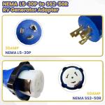 30A to 50A RV Power Generator Adapter