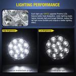Nilight 4" White LED Backup Lights for Trailers