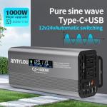 1000W Pure Sine Wave Inverter with Type-C Charging