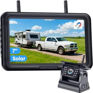 Wireless Solar Backup Camera for Trailers - 1080P