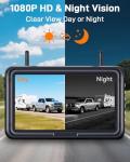 Wireless Solar Backup Camera for Trailers - 1080P