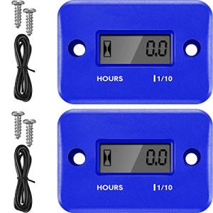 2-Pack Waterproof Inductive Hour Meters for Engines