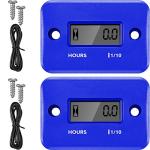 2-Pack Waterproof Inductive Hour Meters for Engines
