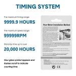 2-Pack Waterproof Inductive Hour Meters for Engines