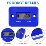 2-Pack Waterproof Inductive Hour Meters for Engines