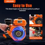 LNUJIUN 3HP Diesel Engine for Tiller and Pump