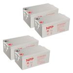 NPP 12V 250Ah AGM Deep Cycle Battery - 4 Pack