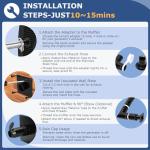 Generator Exhaust Extension Silencer Kit with Adapters