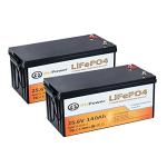 24V Lithium Deep Cycle Batteries - 140Ah, 2 Pack