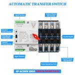 Automatic 100A Generator Transfer Switch with Metal Box