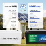 Aokly 12V 150Ah LiFePO4 Lithium Battery with BMS